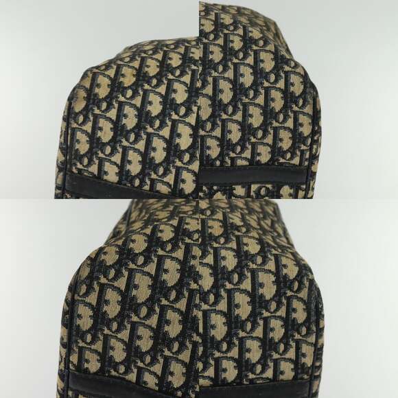 DIOR Trotter Canvas Hand Bag Navy Silver - Picture 10 of 12